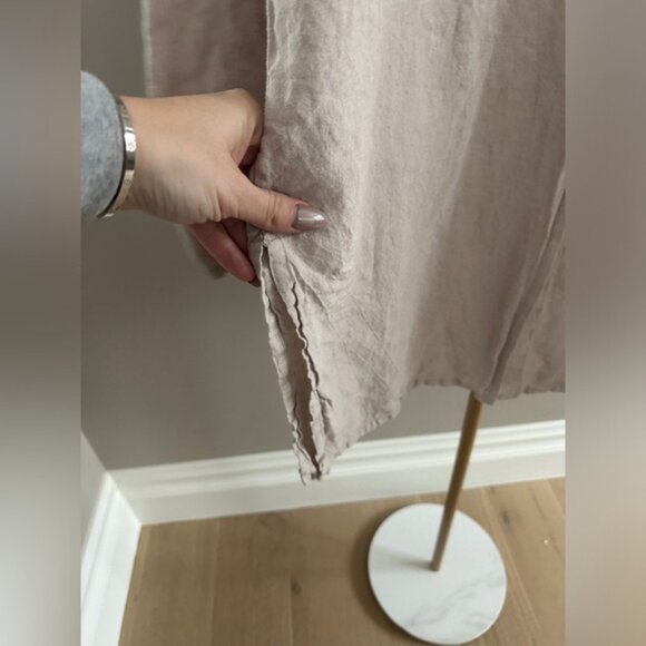 Eileen Fisher Linen Button-Down Tunic – Size Small | Natural Linen - Picture 2 of 6